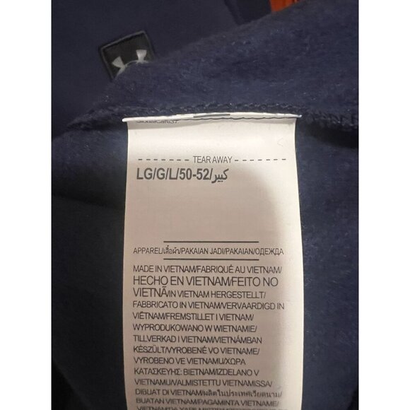 Under Armour Mens Large Crew Neck Sweatshirt Navy Blue NWT - Picture 5 of 5